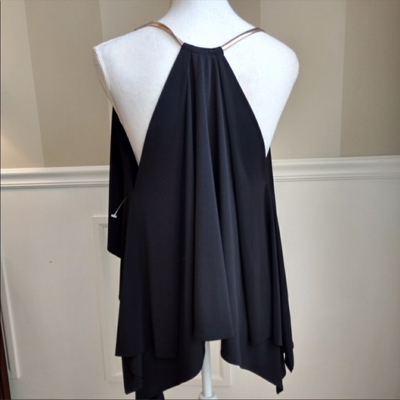 EXPRESS Drapey Top w Gold Chain - Picture 5 of 6